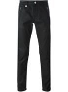 Alexander Mcqueen Studded Skinny Jeans, Men's, Size: 46, Black, Cotton/spandex/elastane