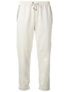 Brunello Cucinelli Drawstring Track Pants, Women's, Size: Large, Nude/neutrals, Cotton/spandex/elastane/acetate/brass