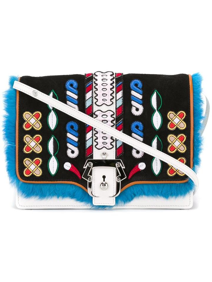 Paula Cademartori 'tatiana' Crossbody Bag, Women's, White, Calf Leather/rabbit Fur