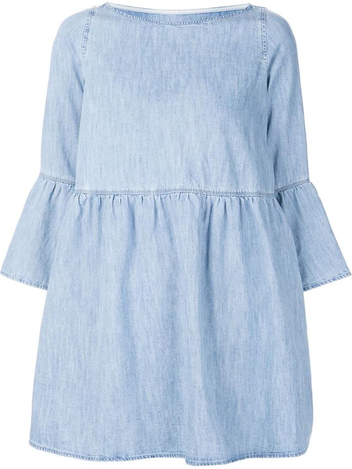 Mm6 Maison Margiela Bell-sleeve Denim Dress