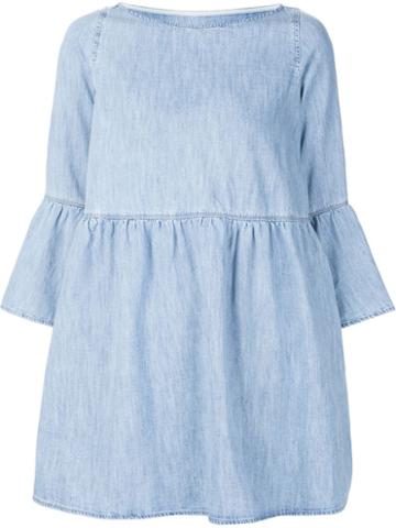 Mm6 Maison Margiela Bell-sleeve Denim Dress