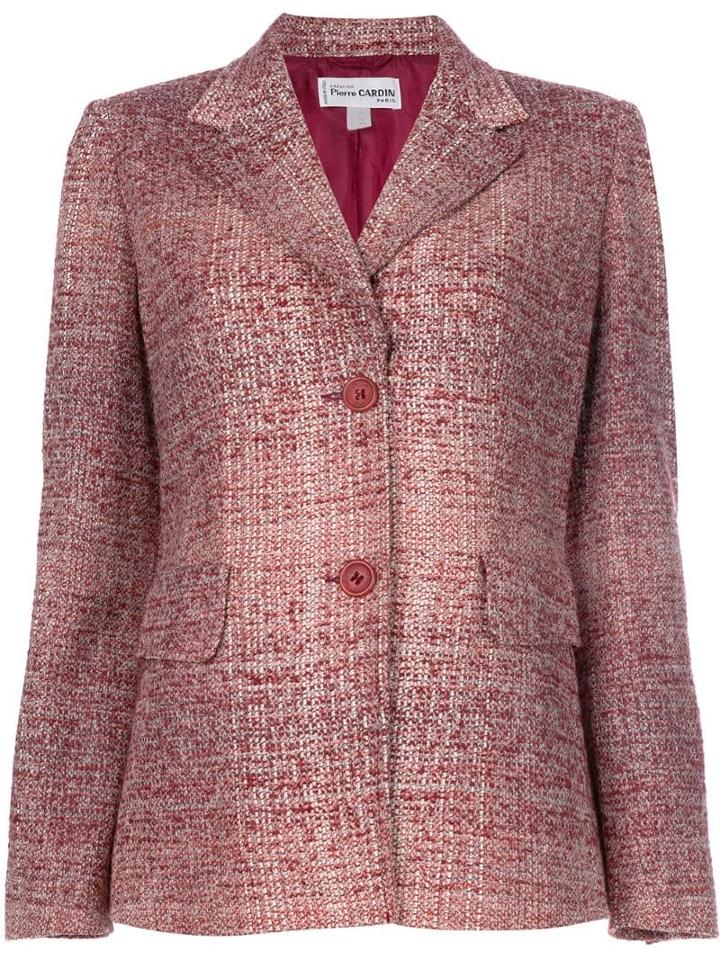 Pierre Cardin Pre-owned Boucle Knit Jacket - Red