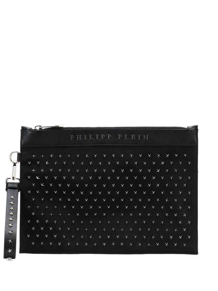 Philipp Plein Star Stud Clutch Bag - Black