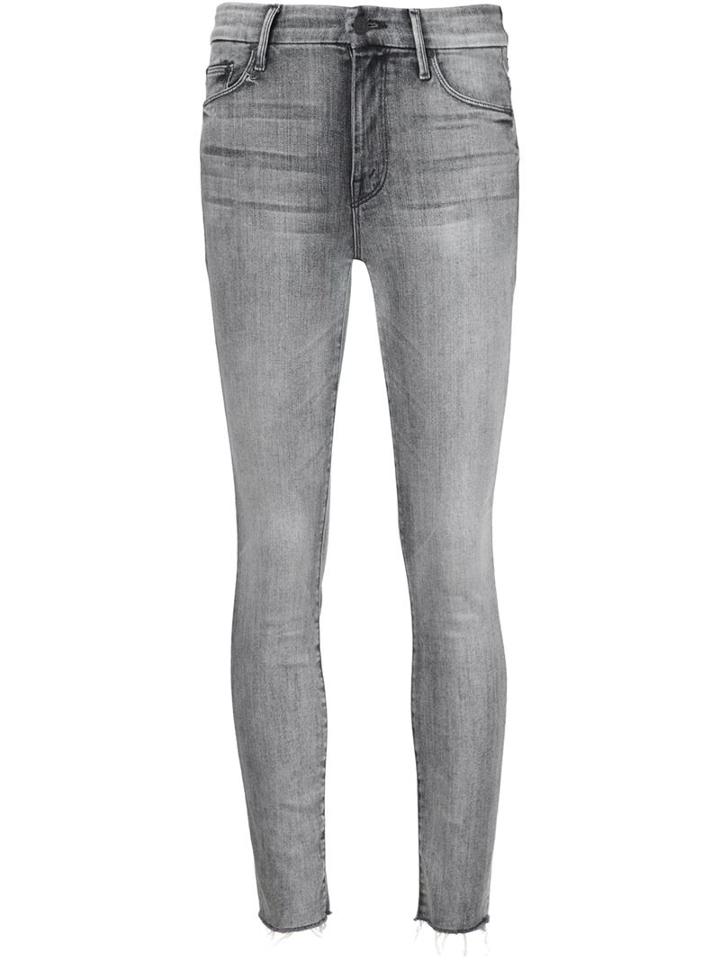 Mother 'fray' Skinny Jeans, Women's, Size: 26, Grey, Cotton/polyester/spandex/elastane