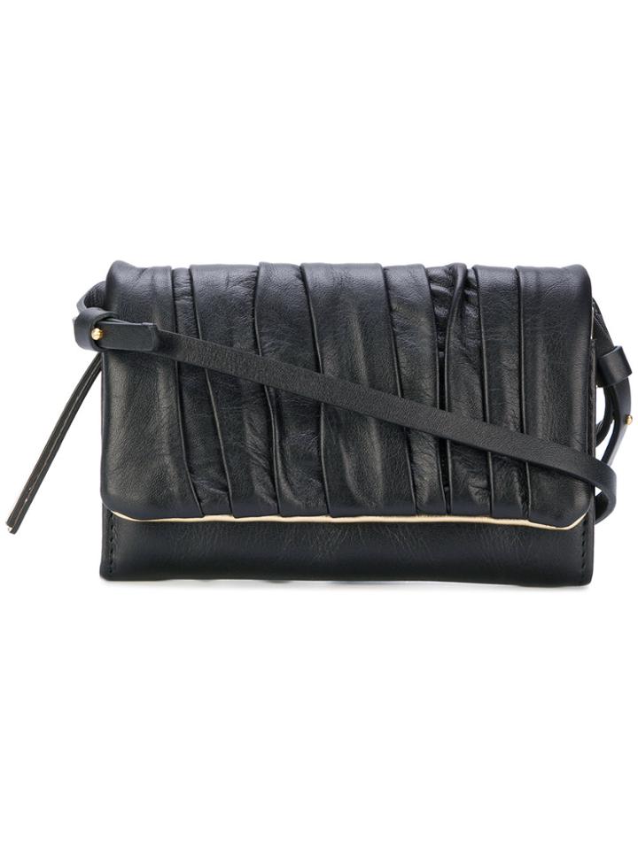 Cotélac Pleated Detail Mini Bag - Black