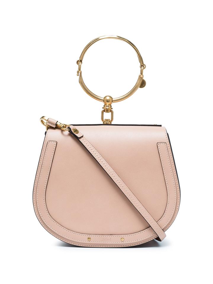 Chloé Beige Nile Large Leather Bracelet Bag - Nude & Neutrals