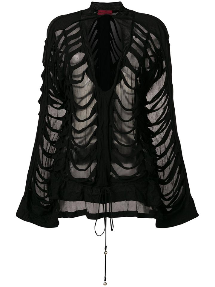 Di Liborio Slashed Blouse - Black