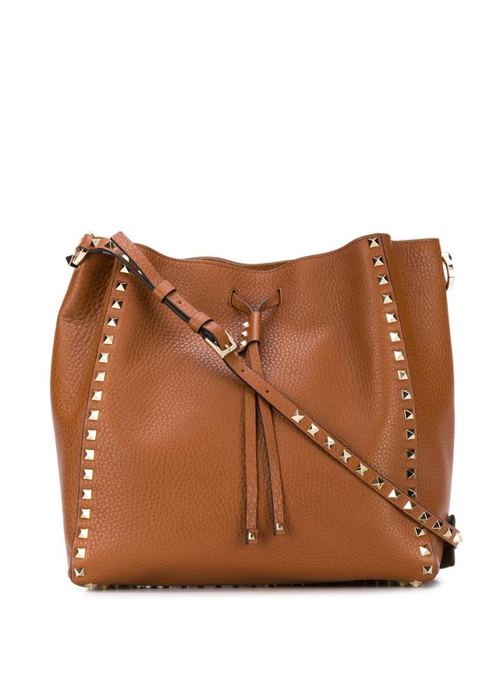 Valentino Valentino Garavani Rockstud Bucket Bag - Brown