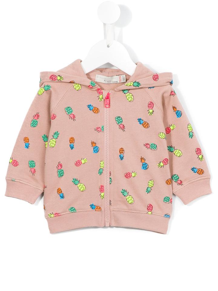 Stella Mccartney Kids - Pineapple Print Hoodie - Kids - Cotton - 9 Mth, Pink/purple