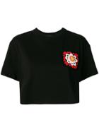 Alanui Crochet Patch Cropped T-shirt - Black