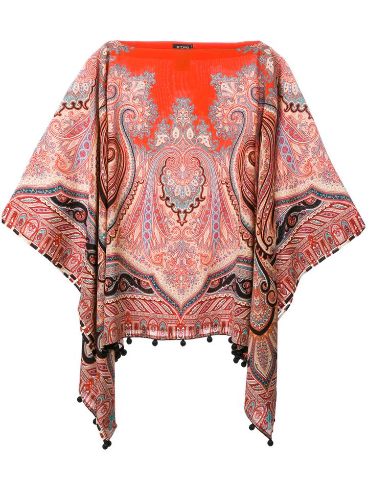 Etro - Paisley Print Blouse - Women - Silk/acrylic/viscose - One Size, Yellow/orange, Silk/acrylic/viscose