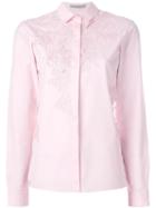 Ermanno Scervino Lace Detail Shirt, Women's, Size: 44, Pink/purple, Cotton/viscose/polyamide/polyester