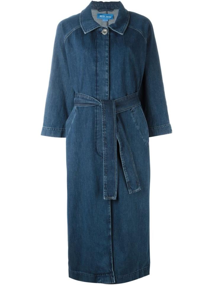 Mih Jeans 'raglan' Denim Coat, Women's, Size: Large, Blue, Cotton