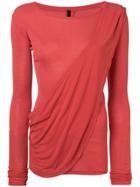 Unravel Project Draped Tee - Red