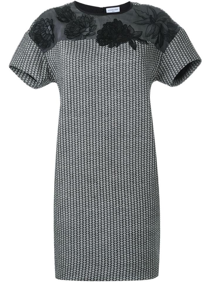Megan Park 'florina' Jacquard Dress, Women's, Size: 8, Black, Silk/cotton/acrylic