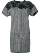 Megan Park 'florina' Jacquard Dress, Women's, Size: 8, Black, Silk/cotton/acrylic