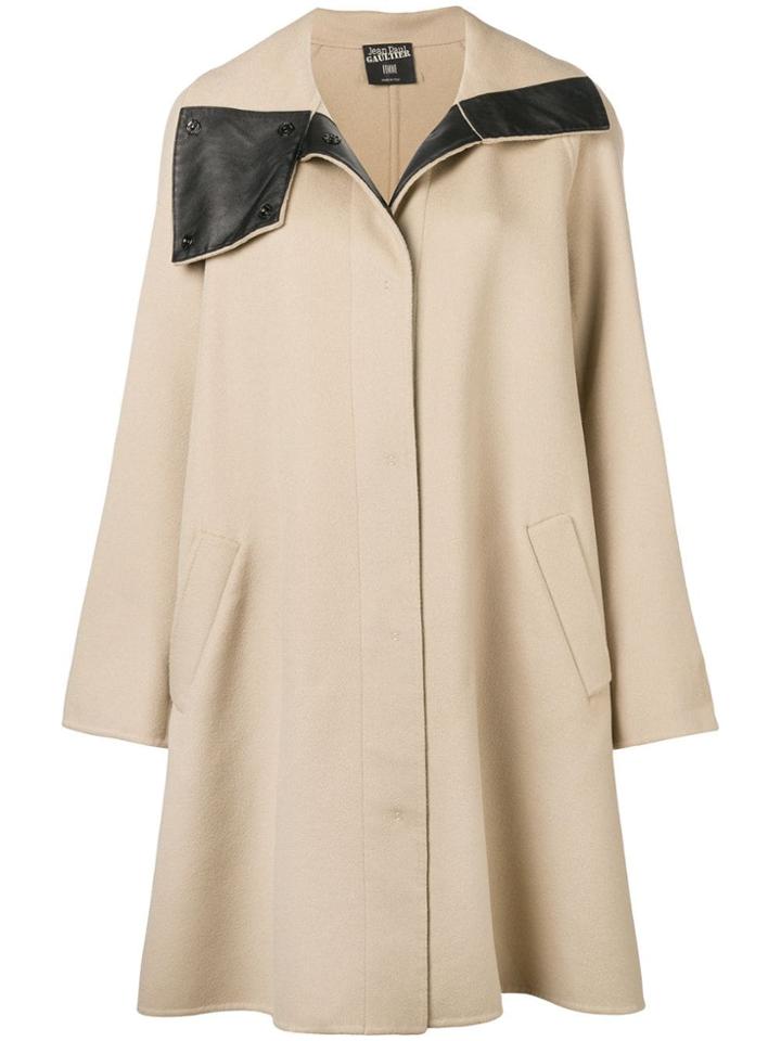 Jean Paul Gaultier Pre-owned 1990's Flared Midi Coat - Neutrals