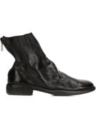 Guidi Back Zip Ankle Boots, Men's, Size: 42, Black, Leather