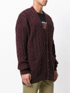 Maison Margiela - Cable Knit Cardigan - Men - Wool - L, Brown, Wool