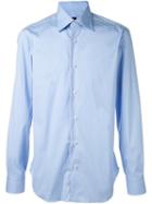 Barba Classic Shirt, Men's, Size: 44, Blue, Cotton/polyester/spandex/elastane