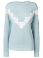 See By Chloé Lace Trimmed Jumper - Blue