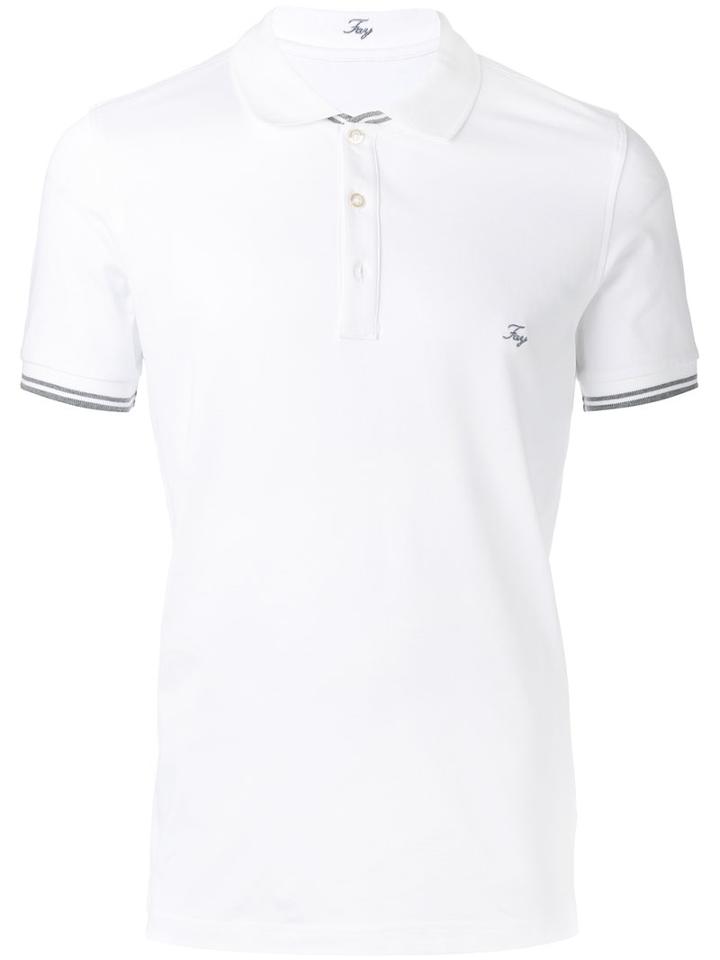 Fay - Short Sleeve Polo Shirt - Men - Cotton/modal - L, White, Cotton/modal