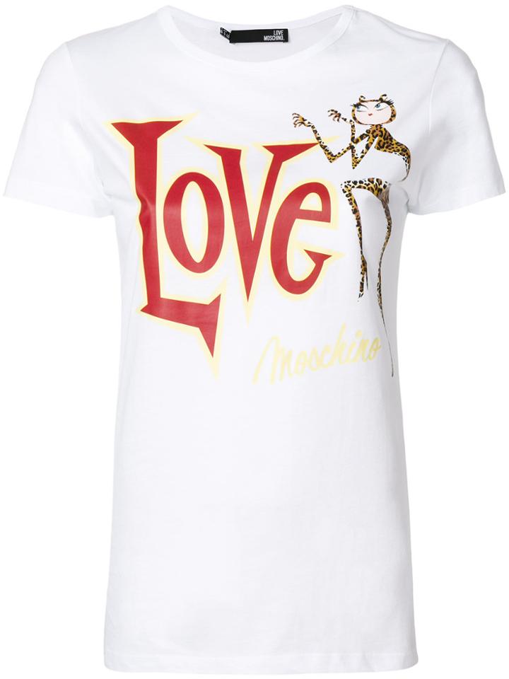 Love Moschino Graphic Print T-shirt - White