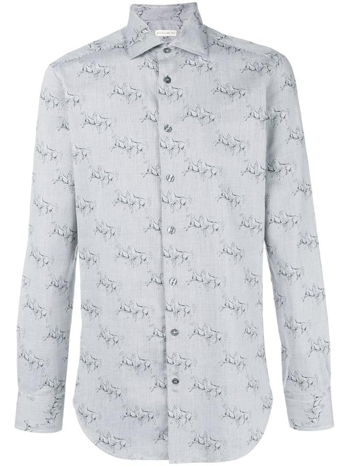 Etro Horse Race Print Shirt - Grey