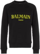 Balmain Logo Crew Neck Sweatshirt - White