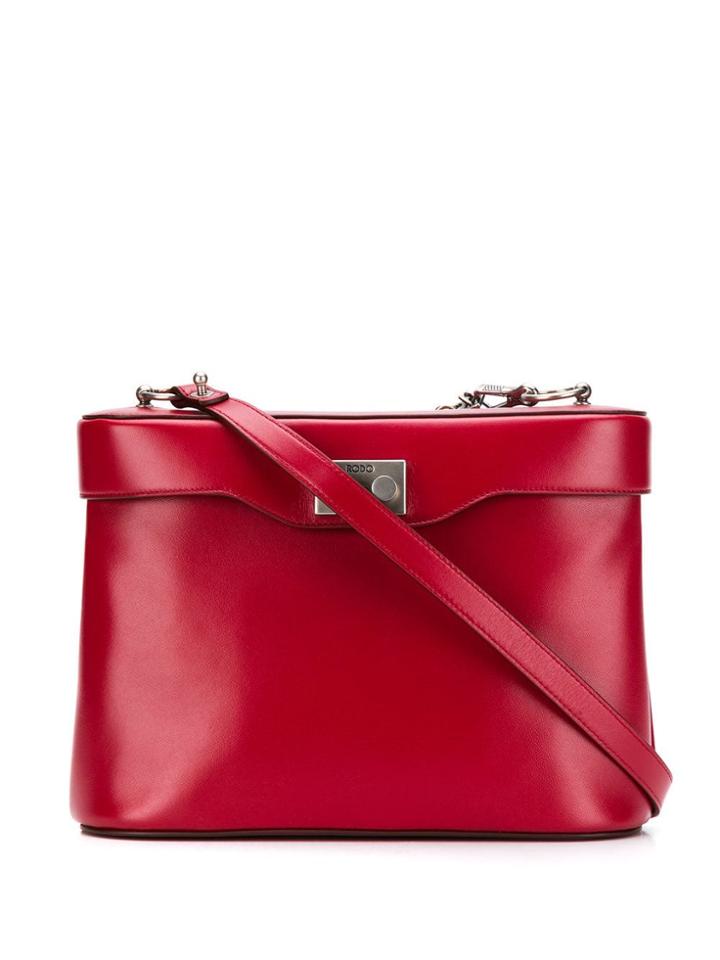 Rodo Engraved Logo Shoulder Bag - Red