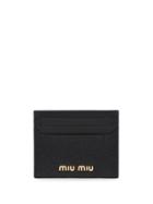 Miu Miu Logo Plaque Card Holder - Black