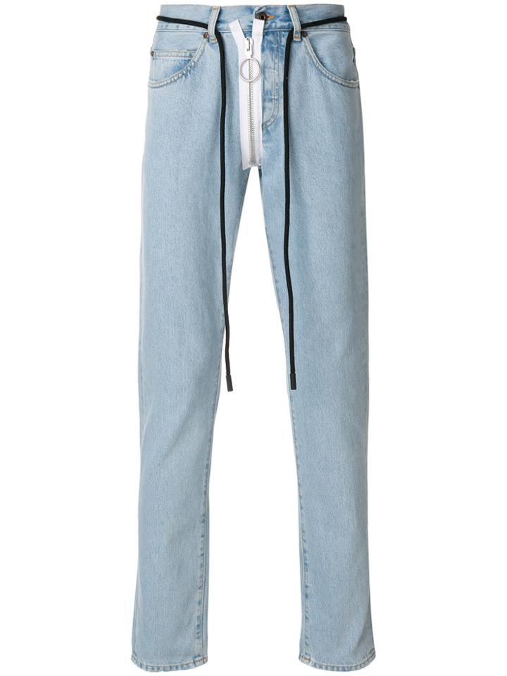 Off-white Straight-leg Jeans - Blue