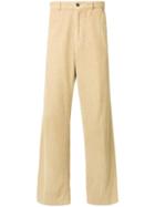 Our Legacy Corduroy Wide Leg Trousers, Men's, Size: Large, Yellow/orange, Cotton