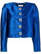 Yves Saint Laurent Pre-owned 1980's Cropped Jacket - Blue