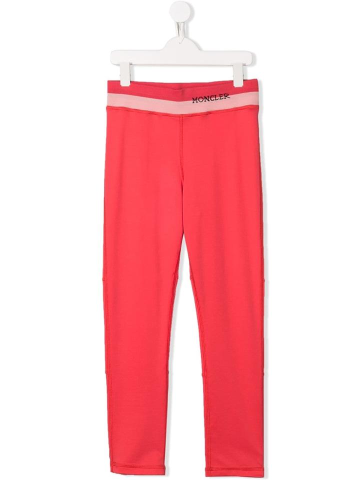 Moncler Kids Teen Logo Waistband Leggings - Pink