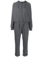 Brunello Cucinelli Hooded Jumpsuit - Grey