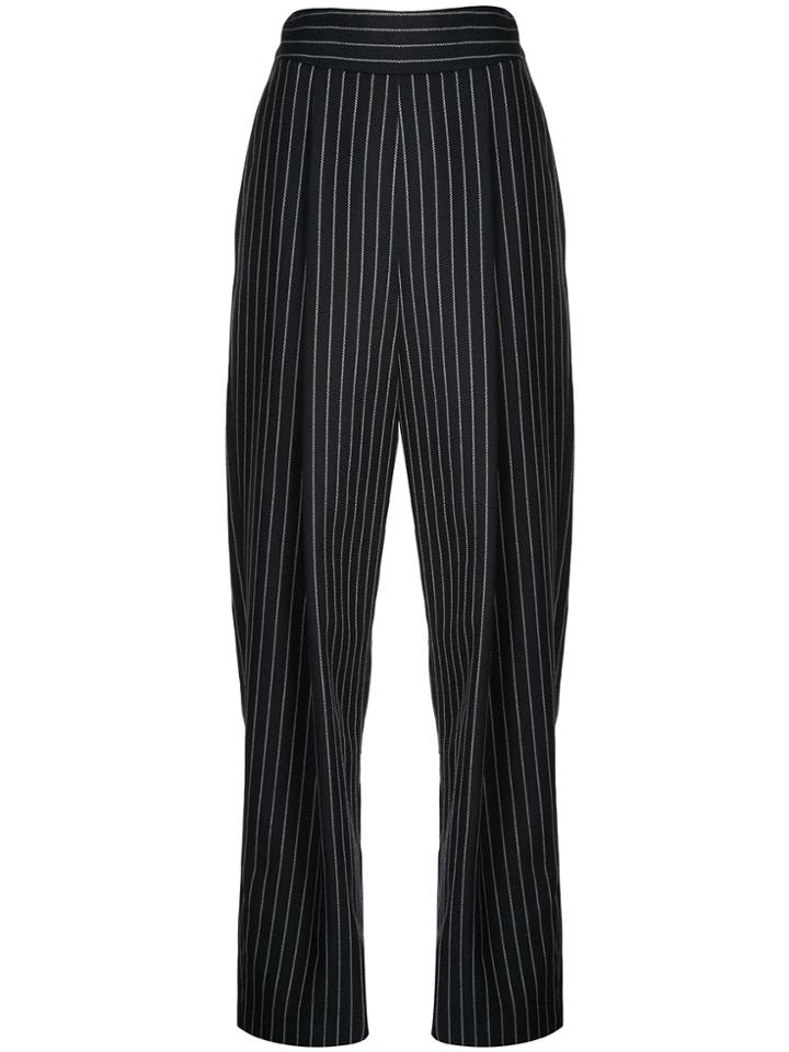 Oscar De La Renta Pinstriped Trousers - Blue