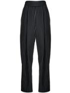 Oscar De La Renta Pinstriped Trousers - Blue