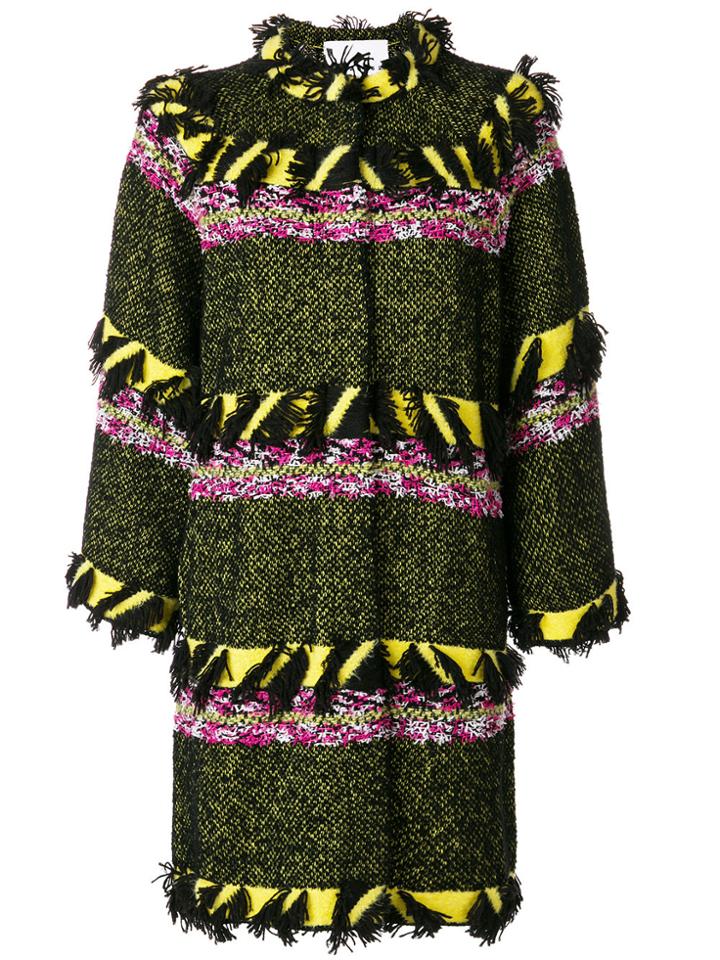 20:52 Patterned Fringed Coat - Multicolour