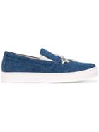 Ermanno Scervino Junior Slip-on Denim Sneakers - Blue