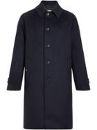 Mackintosh Navy Wool & Cashmere Overcoat - Blue
