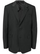 Alexander Mcqueen Contrast Panel Classic Blazer - Grey