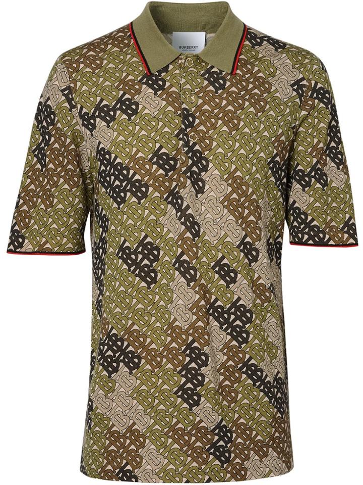 Burberry Camouflage Monogram Polo Shirt - Khaki