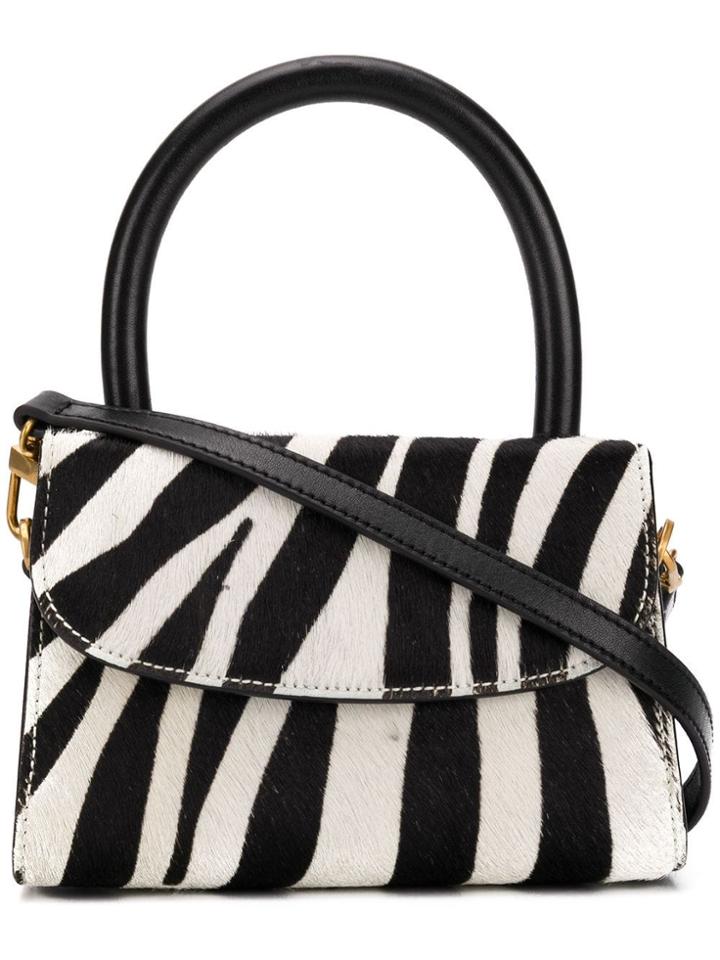 By Far Zebra Print Mini Tote Bag - Black