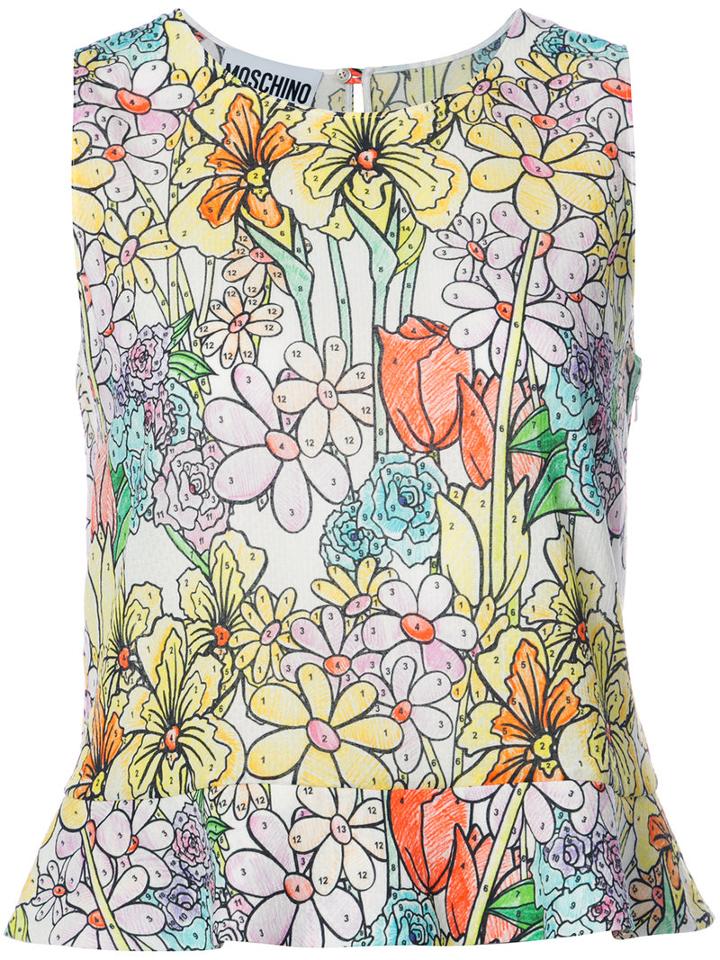 Moschino - Paint By Number Print Blouse - Women - Cotton - 42, Cotton