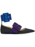 Attico Buckled Ballerina Shoes - Black