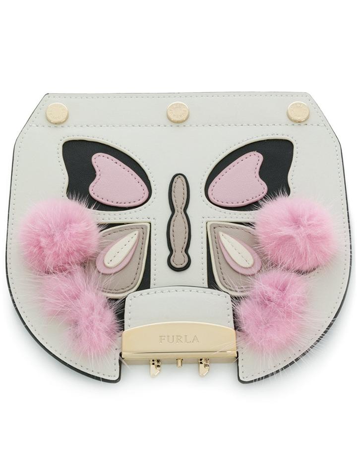 Furla Pom Pom Butterfly Metropolis Flap - Nude & Neutrals