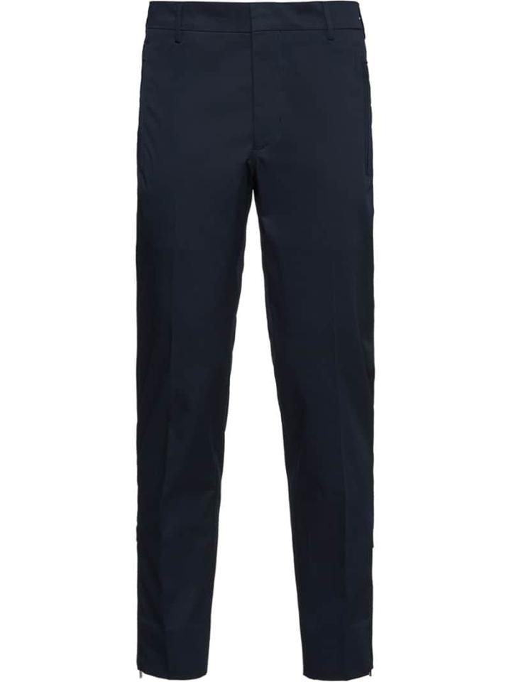 Prada Tapered Zipped Trousers - Blue