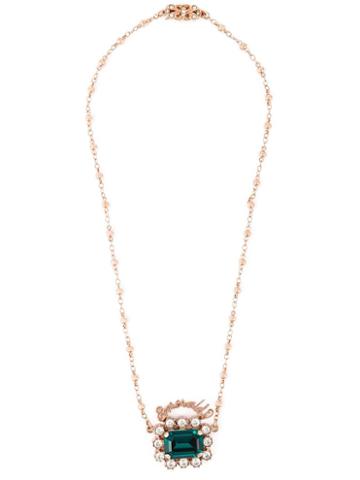 Mawi Gemstone Pendant Necklace, Women's, Green