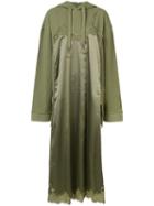 Fenty X Puma - Hoody With Satin Slip - Women - Cotton/polyester/spandex/elastane - S, Green, Cotton/polyester/spandex/elastane